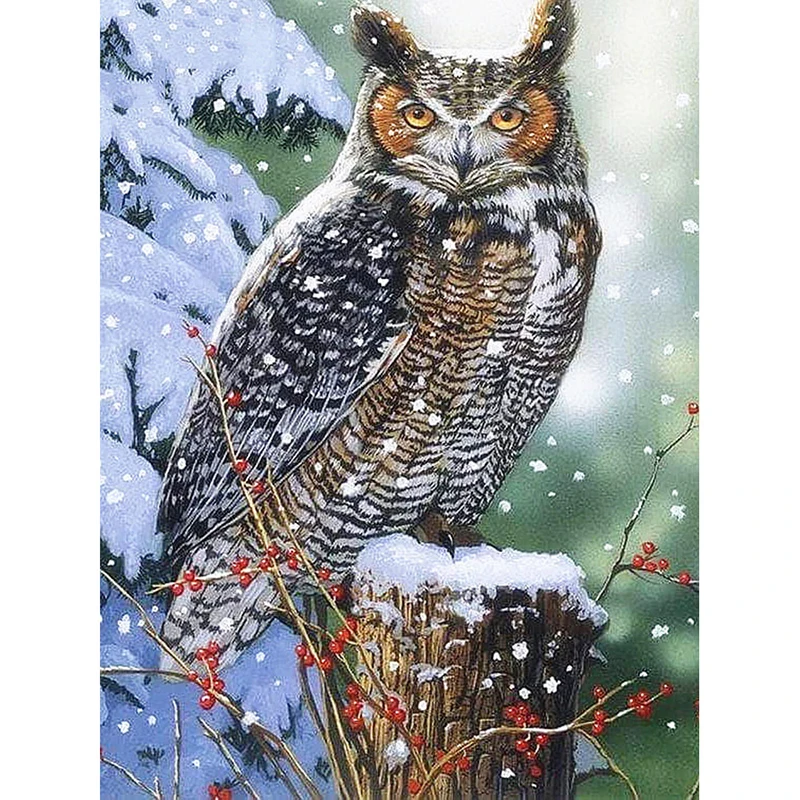 Full Square Diamond Embroidery Complet Kit Owl 5d Diamond Painting Rhinestone Picture Diamond Mosaic Home Decorations