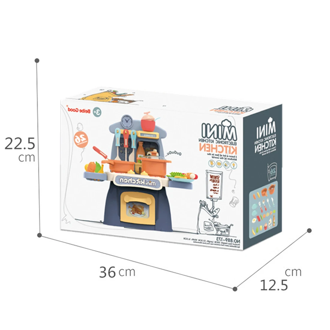 26Pcs ролевые кухонные игрушки кулинарная столешница Playset с огнями звуков-красный