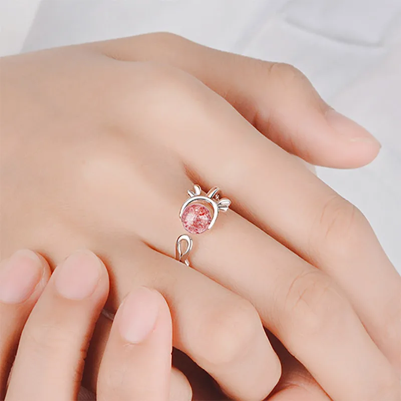 Bague Ringen, серебро 925, Ювелирное кольцо, открытое регулируемое женское серебряное кольцо на палец с круглым гранатовым драгоценным камнем, обручальное модное ювелирное изделие