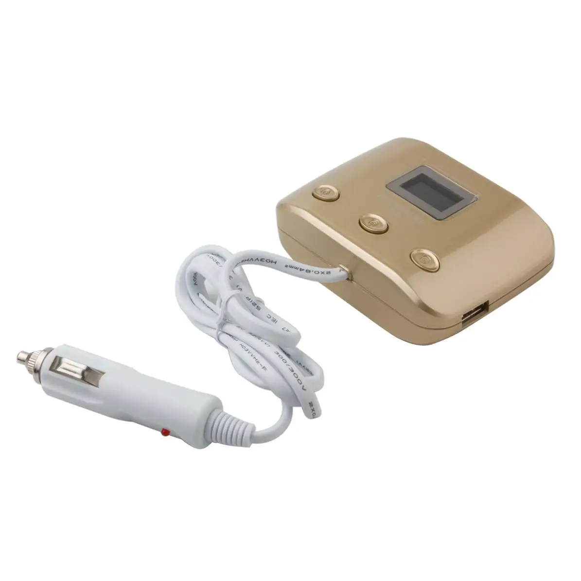 3 Way 2 USB Золотой преобразователь питания автомобильный адаптер прикуриватель разветвитель