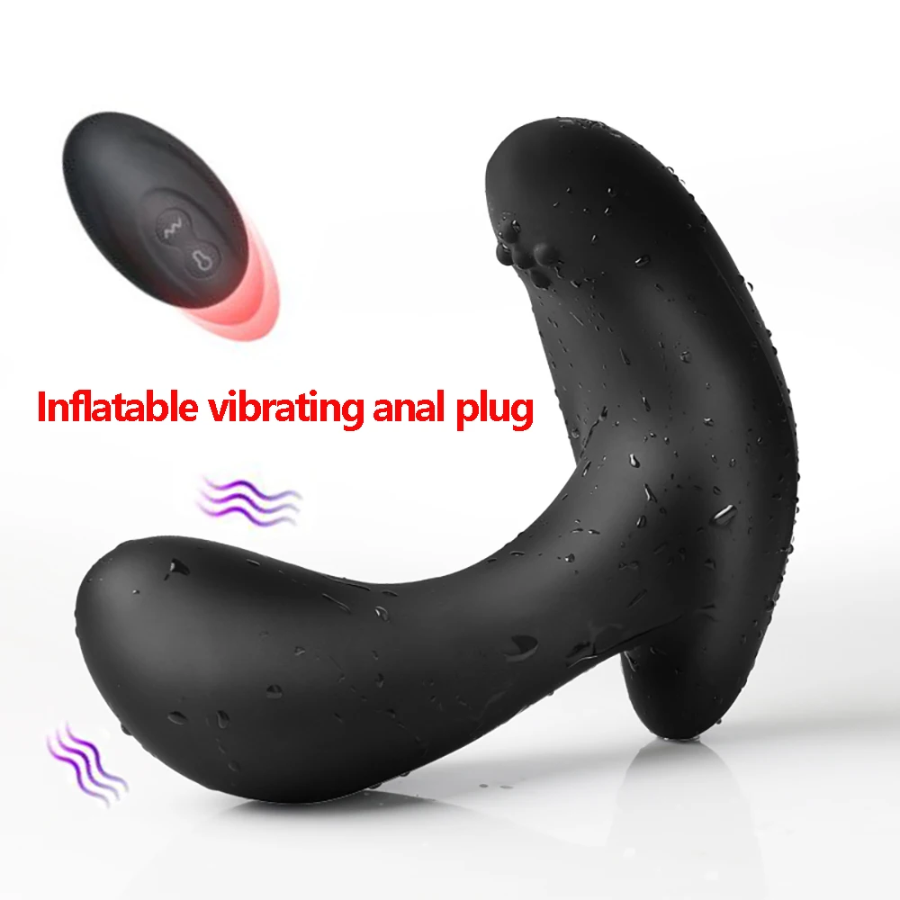 Inflatable Anal Plug Vibrating Toys For Women Vaginal Stimulation Butt Adult Sex Prostate Massager Dilatador | Красота и здоровье