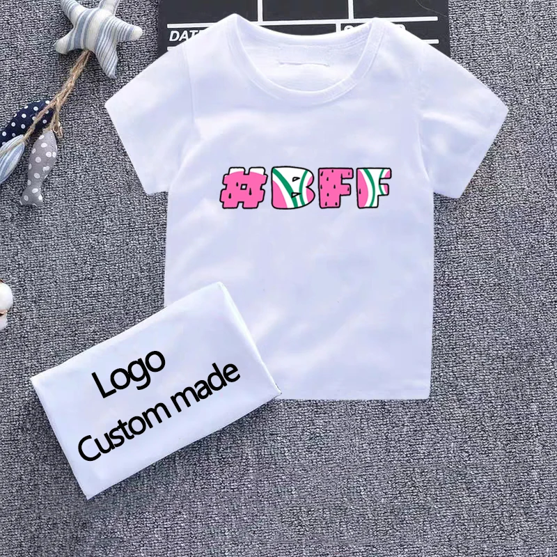 Футболка детская летняя хлопковая с коротким рукавом и круглым вырезом|Тройники|