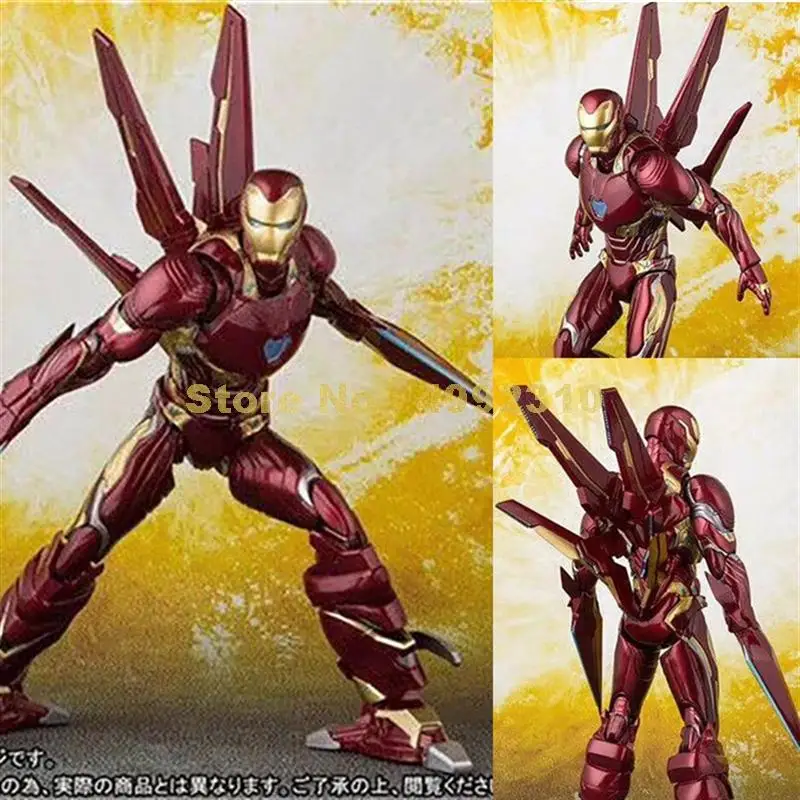 Супер Герои СВЧ ironman mk50 Броня подвижный Сплав Оружие костюм фигурка коллекция модель 16 см игрушка