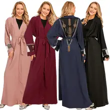 

Ramadan Eid Mubarek Kaftan Dubai Abaya Turkey Kimono Cardigan Hijab Muslim Dress Islamic Clothing Abayas For Women Robe Femme