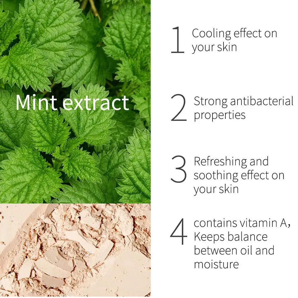 DSstyles Mint Powder минеральная основа для макияжа пудра для осветления лица консилер светильник дышащий макияж установка Пудра Косметика