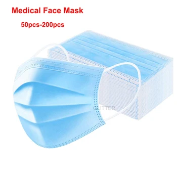 

Face Mask 50 pcs Personal Care Protection Masks anti virus Prevent Disposable Dust Filter Safety non-surgical Mask