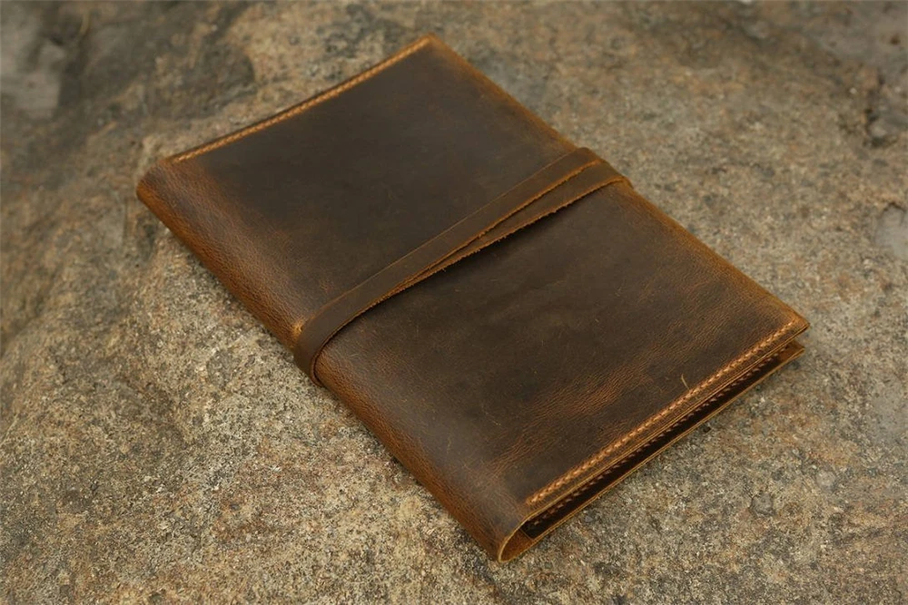 Персонализированный винтажный Ретро Кожаный чехол Обложка для A5 notebook/простой