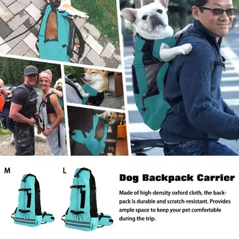 

Portable Pet Backpack Comfortable Puppy Dog Carrier Bag with Venting Holes Outdoor Travel Pet Holder for Small Medium Dogs Cats