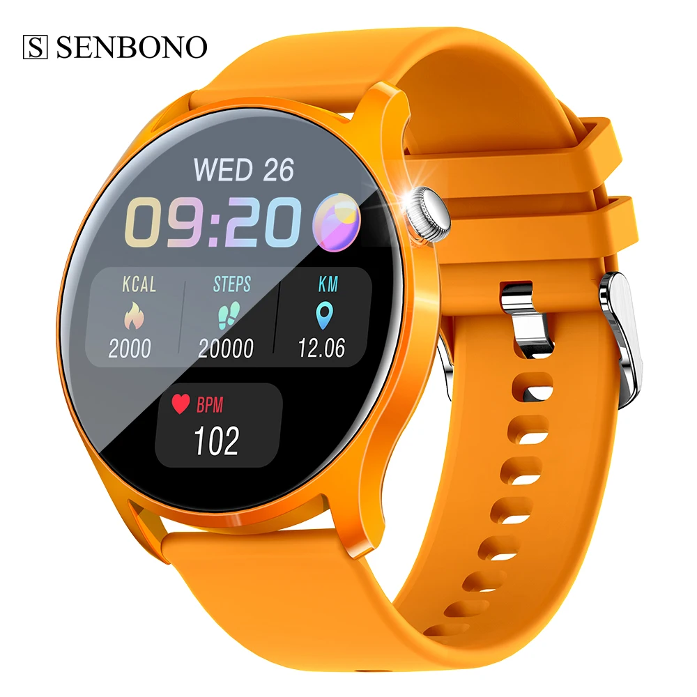 SENBONO Women Smart Watch Weather Forecast Watch Games Heart Rate