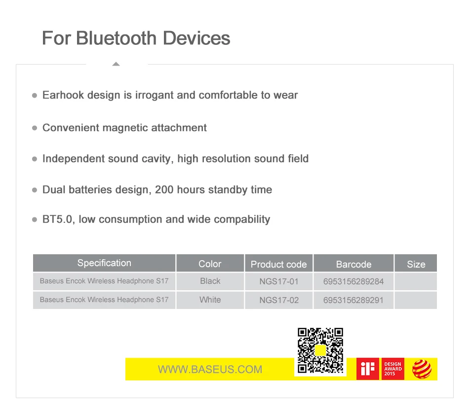 Baseus S17 Bluetooth 5,0 наушники беспроводные наушники Blutooth наушники Handsfree спортивные наушники игровая гарнитура телефон
