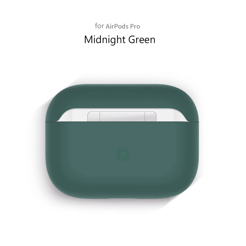 Жидкий силиконовый чехол для Apple Airpods Pro, тонкий чехол, разноцветный защитный чехол для Airpods 3, Прямая поставка - Цвет: Midnight Green