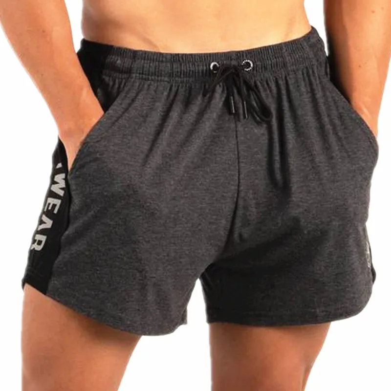 Мужские летние шорты для фитнеса бодибилдинга, быстросохнущие шорты для бега, мужские Модные Повседневные Спортивные штаны высокого качества