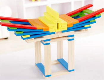 

Children Wooden Building Blocks Natural Colorful Stacking Game Early Development Educational Creative Kids Toys