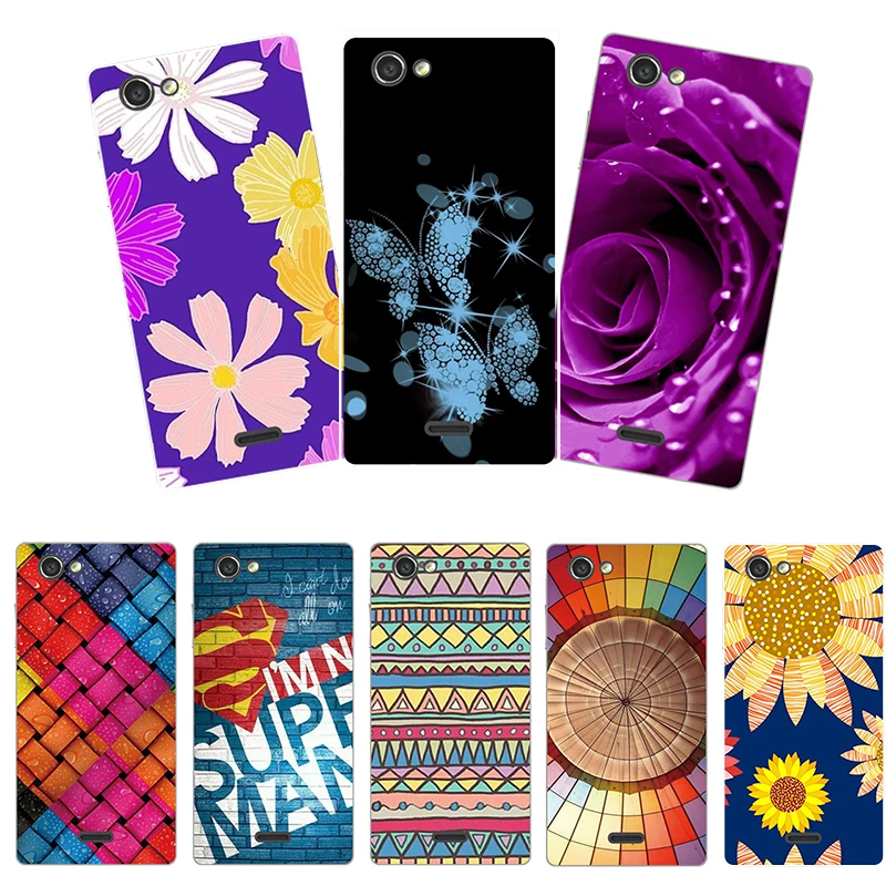Для Wiko Rainbow Lite Jam 3G задняя крышка Красивые цветочные растения оригинальные мягкие