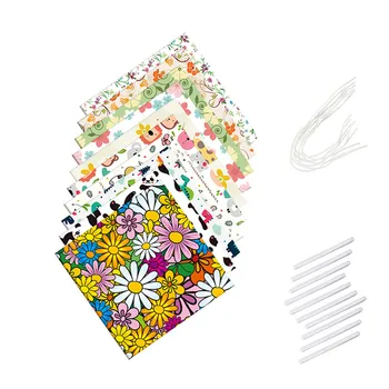 

25x25 10pcs Printed Cotton Fabric Cloth Sewing Quilting Fabrics for Patchwork Needlework DIY Doll Handmade Accessories Z0519