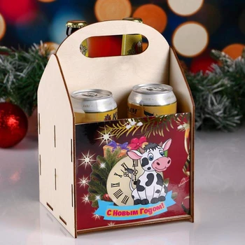 

A box for beer "Happy New Year!" goby with watch 5215787