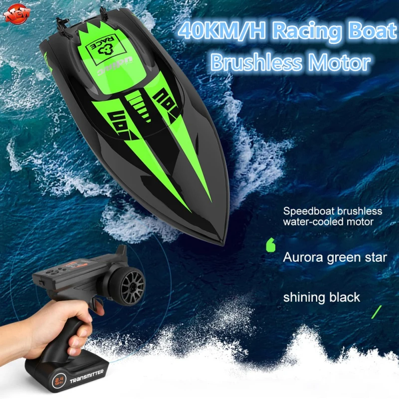 

40KM/H High Speed Brushless Electric Remote Control Speedboat Model 2.4G Waterproof Water Cooling Captive Reset RC Boat Toy