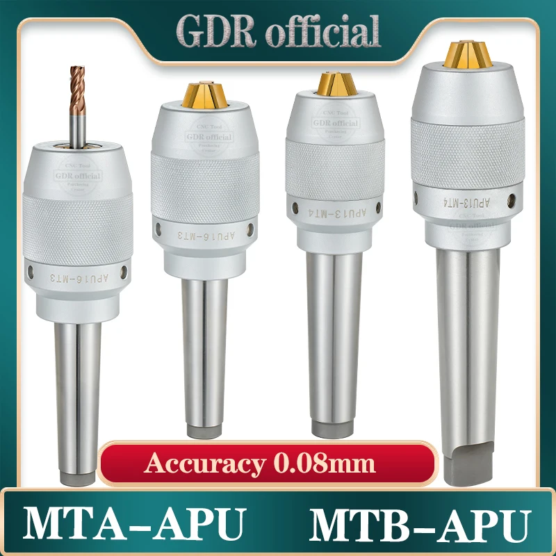 Drill Chuck GDR MT2 APU MT3 APU MT4 MT5 MTA2 MTA3 MTA4 MTA5 MTB2 MTB3 MTB4 MTB5 APU13 APU16 automatic drilling chuck holder