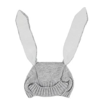 

1Pc Baby Rabbit Ears Knitted Hat Infant Toddler Children Winter Photogragh Hat For 0-5 Years Boy Girl Accessories