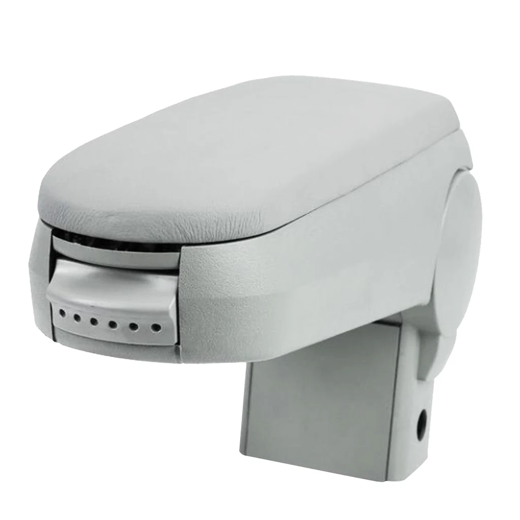 Gray Leatherette Center Console Armrest Box For 1998-2007 VW Volkswagen Golf 4 Bora MK4