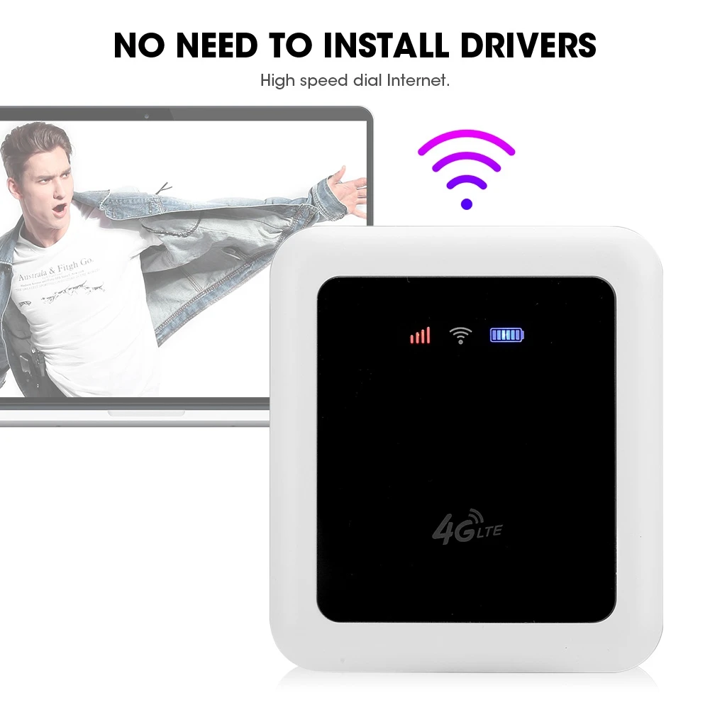 4G/3G Беспроводной Wi Fi роутер Мини Портативный универсальный без SIM карты белый