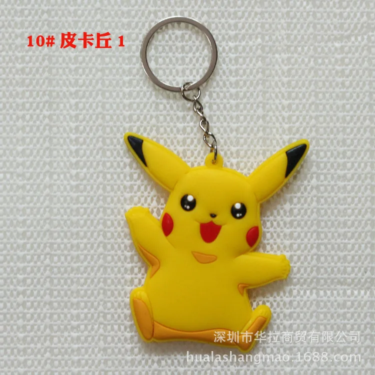 Мультфильм Аниме ПВХ Покемон Сквиртл Bulbasaur Venusaur Chansey Psyduck Jigglypuff Totodile Houndoom прекрасный Забавный брелок Кадена