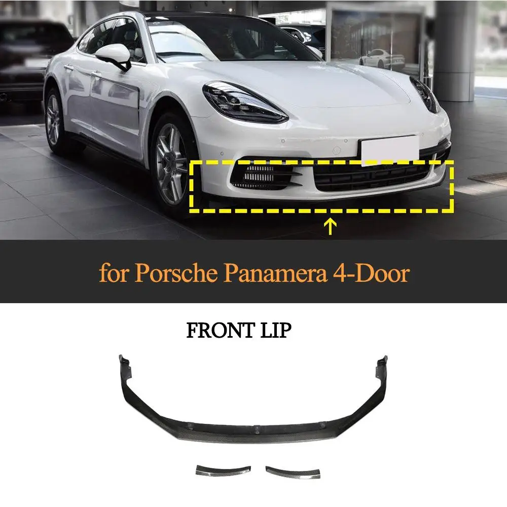 Для Porsche Panamera standard- автомобильный передний бампер спойлер из настоящего углеродного волокна передний губной разветвитель диффузор