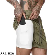 Новинка, летние мужские шорты для бега, 2 в 1, спортивные шорты для пробежек, фитнеса, для тренировок, быстросохнущие мужские шорты для спортзала, мужские шорты для спортивного зала