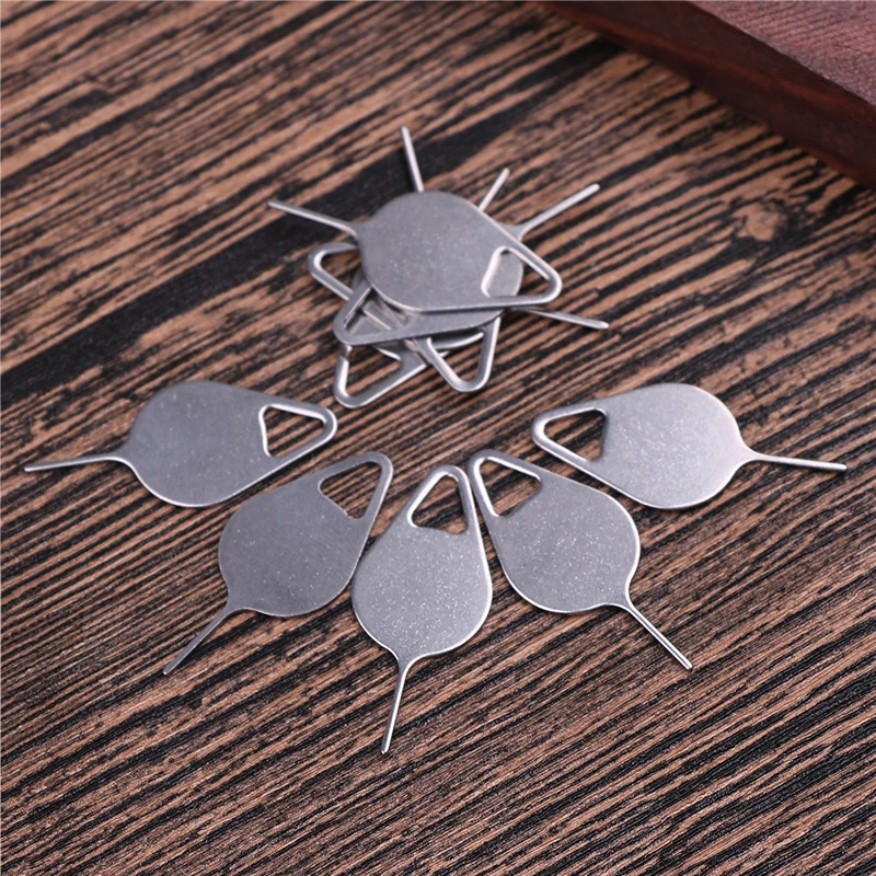 10pcs/set For Sim Card Tray Removal Eject Pin Key Tool Stainless Steel Needle For IPhone IPad