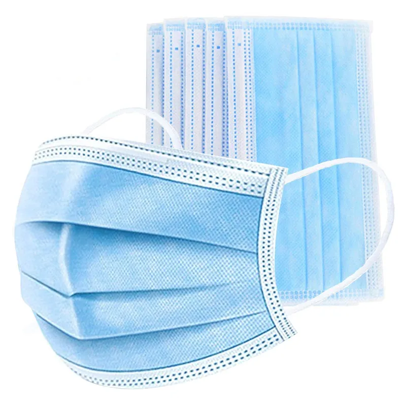 

N95 Mask Filter 50pcs Disposable Face Mask Masks 3 Ply Nonwoven Anti Dust Flu Mouth Masks With Box