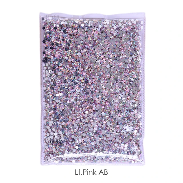 Wholesale Jelly AB Resin Non Hot Fix Rhinestones Cтразы Flatback Plastic Crystals Strass Glitters Stone Bulk Big Package for DIY Lt.Pink AB