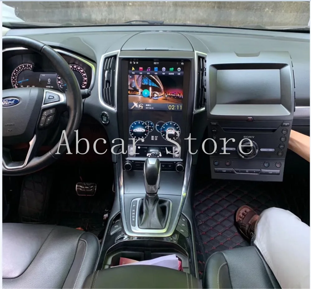 13,6 дюймов Tesla стиль Android 8,1 автомобильный dvd-плеер gps навигация для FORD EDGE-стерео Мультимедиа Радио PX6 CARPLAY радио