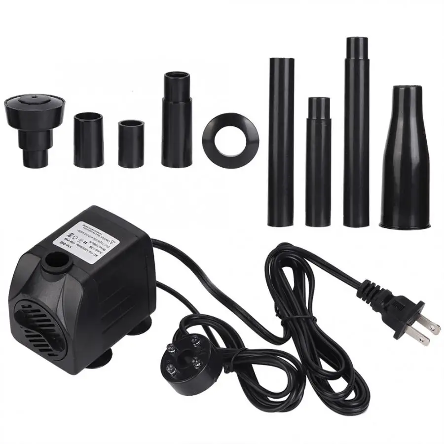 

15W Aquarium Mute Water Pumps Suction Cup Fish Tank Aquarium Flow Waterfall Internal Submersible Pump