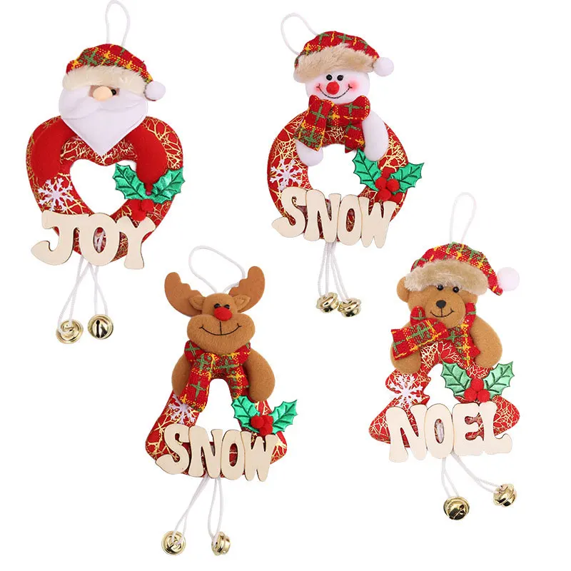Счастливого Рождества орнамент «Подарок на Рождество» Санта Клаус Снеговик Дерево Игрушка Кукла подвесные украшения для дома enfeies De Natal