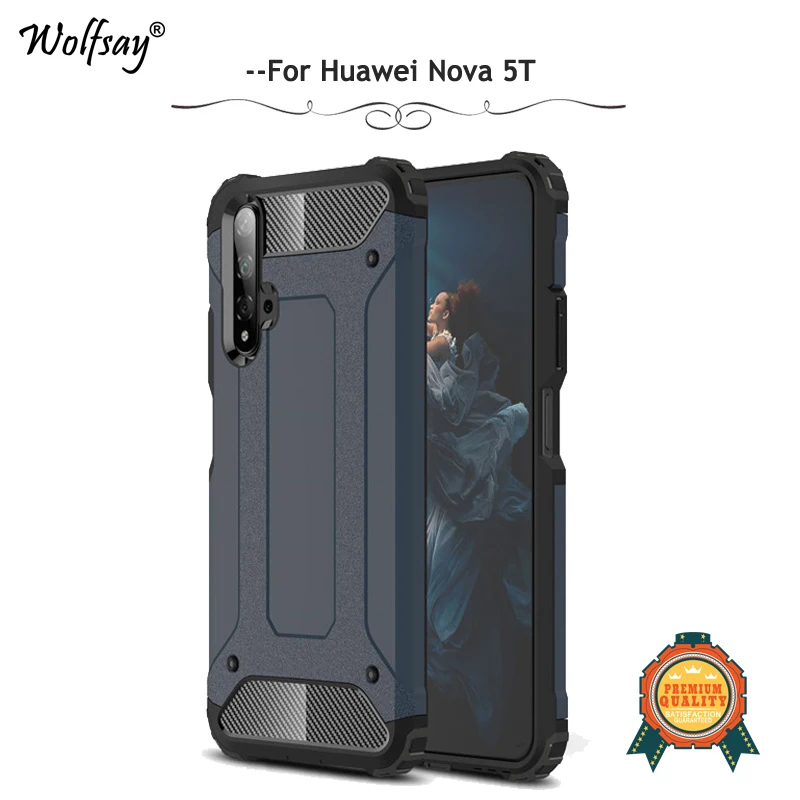 

For Huawei Nova 5T Case Shockproof Armor Rubber Hard PC Phone Case For Huawei Nova 5T Protective Cover For Huawei Nova 5T Fundas