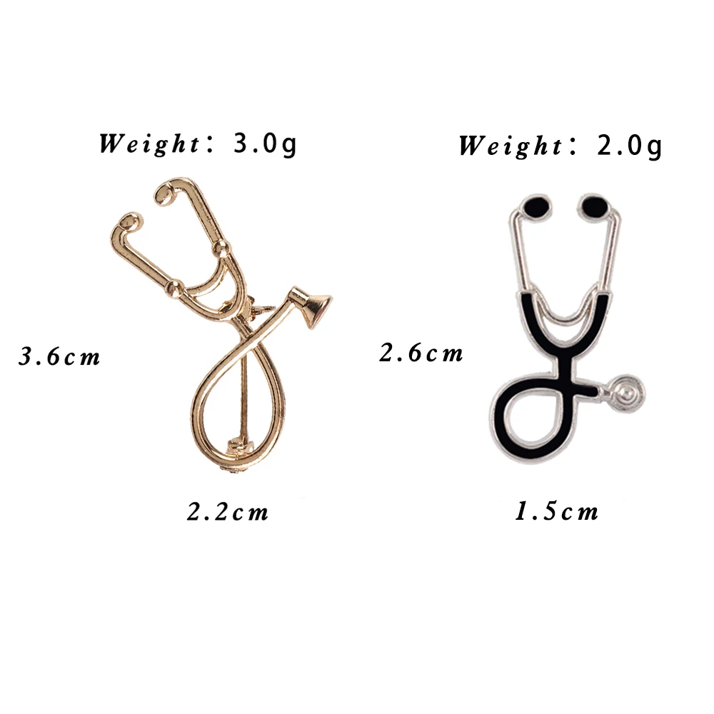 Doctor stethoscope brooch 2 Style Brooches Medical Jewelry Enamel Pin Denim Jackets Collar Badge Pins Button