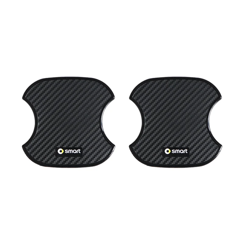 S LOGO-2B Автомобильная дверная чаша, Защитная Наклейка для Smart fortwo forfour 450 451 453, автомобильные аксессуары, внешняя 3D наклейка с логотипом, декоративный стиль - Название цвета: S LOGO-2B