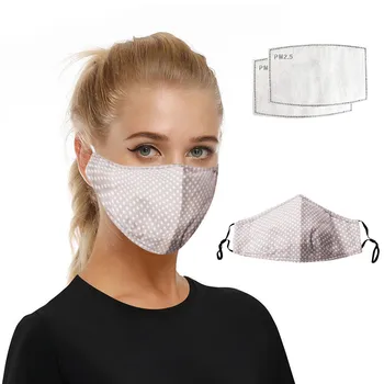 

1 Pc Cotton Mouth Mask Dust-proof Pollution Smog-washable Face Masks Reusable Windproof Breathable With 2 Pcs Filter Mouth Cover