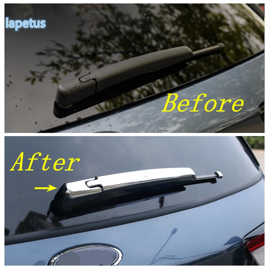 

Auto Styling Rear Windshield Window Wiper Decoration Frame Cover Trim Fit For Ford Explorer 2020 2021 Chrome / Carbon Fiber ABS