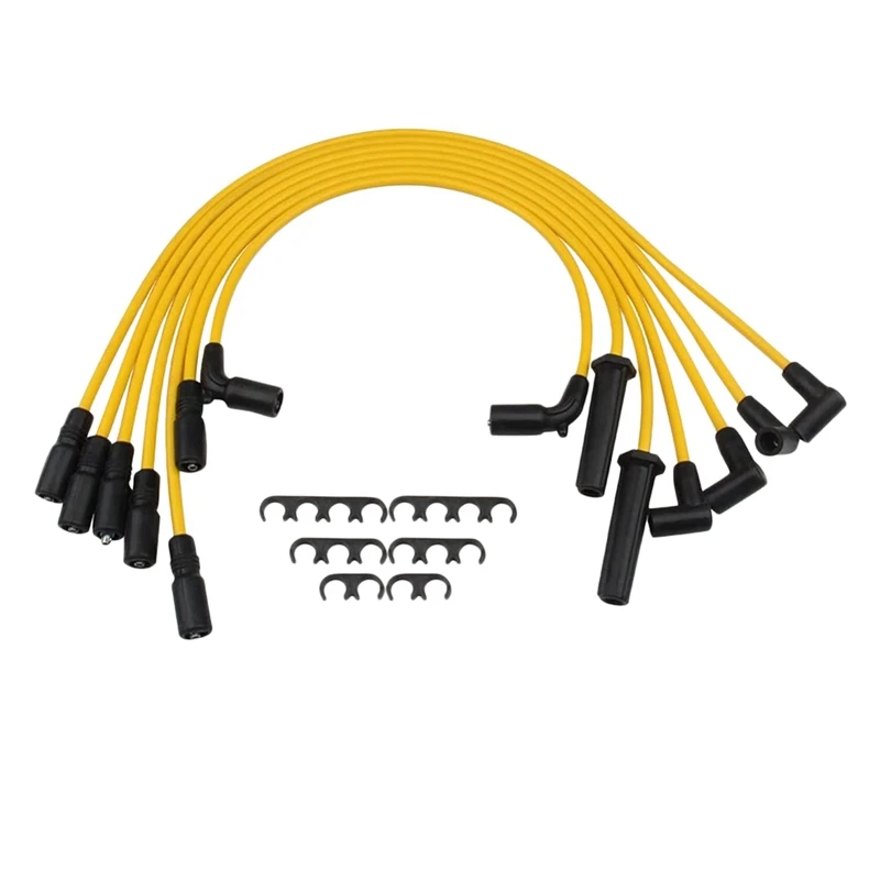 7Pcs 8MM Car Spark Plug Ignition Wire Kit Spark Plug Wiring Harness for