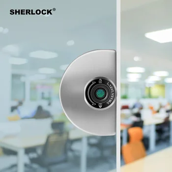 

2020 New Smart Fingerprint Lock For Frameless Glass Door Security USB Rechargeable Electric Fingerprint Door Lock Wide Use F-15