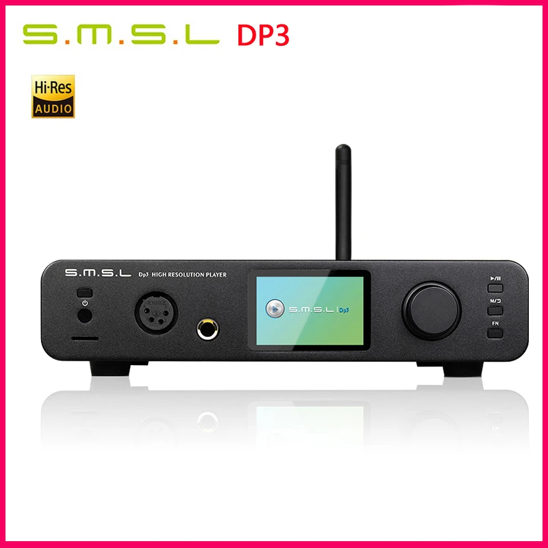 Цифровой плеер SMSL DP3 Hi Res ES9018Q2C чип DAC 32 бит/384 кГц DSD256 двусторонний Bluetooth/Wi Fi/вход