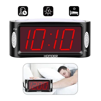 

Multi-Function Clocks Digital Mirror LED Alarm Clock With Dimmer And Snooze 2 Level Alarm Volume Optional Digit Display Bedside