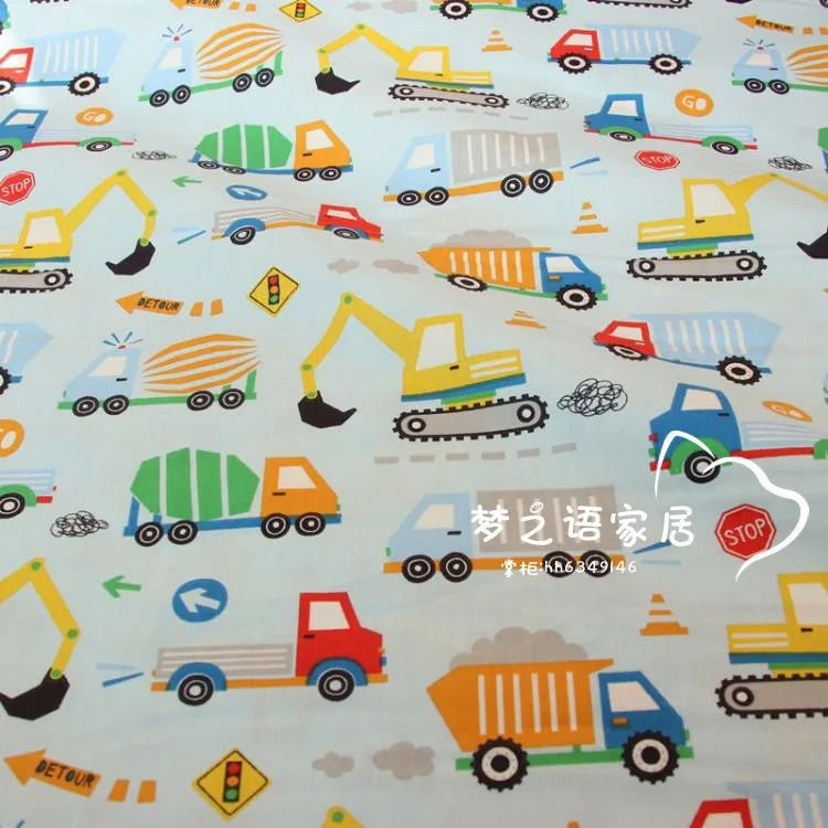 160cm*50cm car cotton fabric DIY bedding quilting apparel dress patchwork fabric kids handwork curtain decor cloth