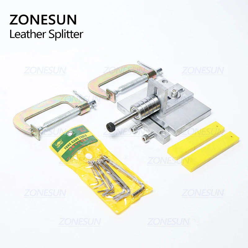 ZONESUN Leather Strip Cutter Splitter Paring Tool Strip Cutting Machine Leather Skiver for Bag Handle Guitar Straps Bracelet