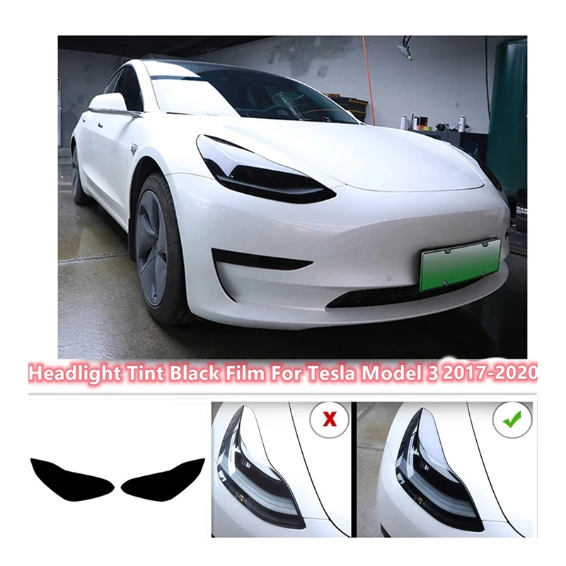 Car Front Headlight Cover TPU Protective Film for Tesla Model 3 2016
