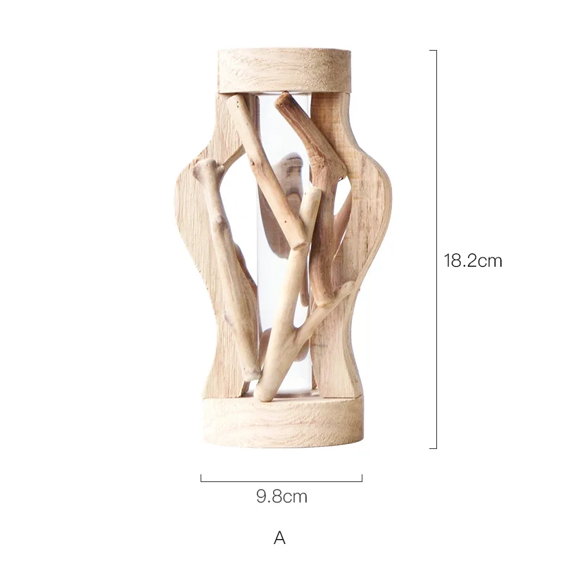 wood vase L Аксессуары для дома в скандинавском стиле, для гостиной, индивидуальная креативная Цветочная ваза ручной работы из массива дерева, украшение, украшение искусственные цветы - Цвет: wood vase L