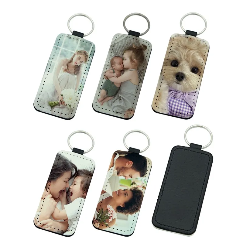 Free Shipping 20pcs Blank Sublimation Leather Pendant Tags Key Chains