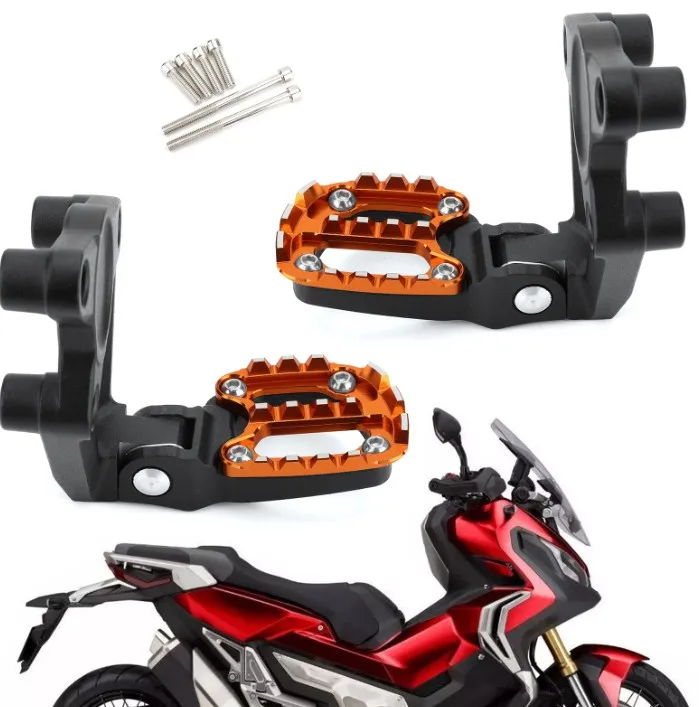 Areyourshop для Honda X-ADV 750 X ADV 750- складной пассажирский задний подножки задние Педали CNC алюминиевый мотоцикл - Цвет: Orange