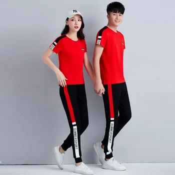 

Short Sleeve Trousers Big Code Couple Shipment Move Clothing Lady Suit Outdoor Fitness Running Leisure Class Service